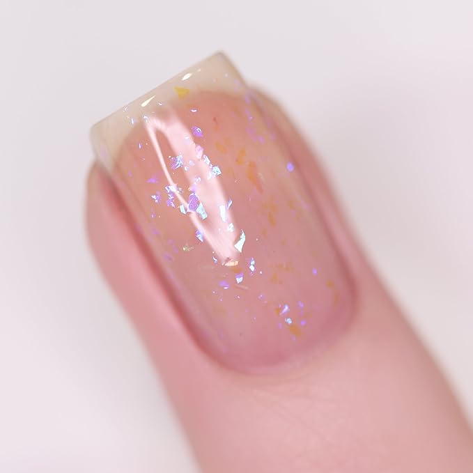 ILNP Spaced Out - Deep Blue, Purple Color Shifting Iridescent Flakie Topper Nail Polish
