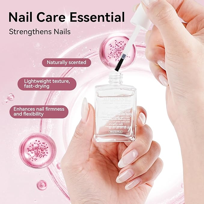 JODSONE 18ML Nail Strengthener, Air Dry Natural Nail Strengthener and Growth for Thin Nails and Growth