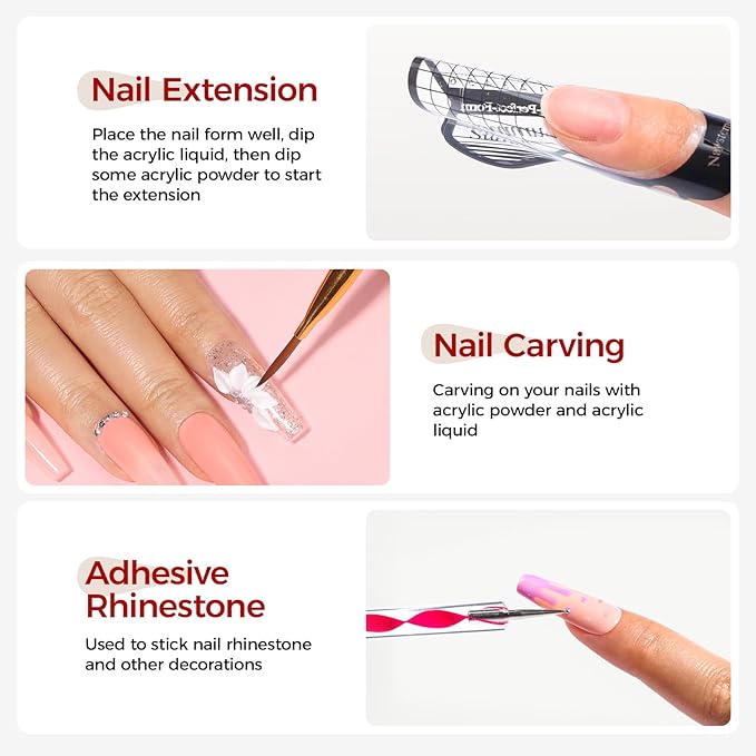 Professional Acrylic Nail Kit: Acrylic Set for Beginners with Everything for Nail Extensions