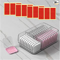 30 Pcs Press On Nail Storage Box Container False Nail Organizer Acrylic Display Case with a Large Stackable All-In-One Box and 120 Pcs Double Sided Adhesive Nail Display Tape (Multicolor)