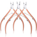 Mudder 3 Packs Cuticle Trimmer Nippers Cutter Tool Stainless Steel Nail Cuticle Scissors Remover with Pointed Blade Scissors Pedicure Manicure Tool for Fingernails and Toenails Nails Care