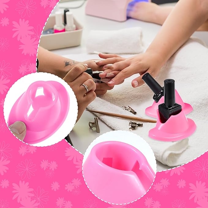 Soft Rubber Nail Polish Bottle Holder Spill-Proof Bottle Stand Anti-Spill Storage Rack Display Stand Manicure DisplaysTools Nail Art Supplies for Nails Salon Foot and Hand Care Display Art To