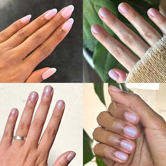 Olive & June Gel Polish | Valentine's Day | UV LED Nail Lamp Needed | Long Lasting Formula | Up to 21 Days of Wear | Damage-Free Removal |Salon-Quality Manicure | Pink Goldfish | Pink Iridescent