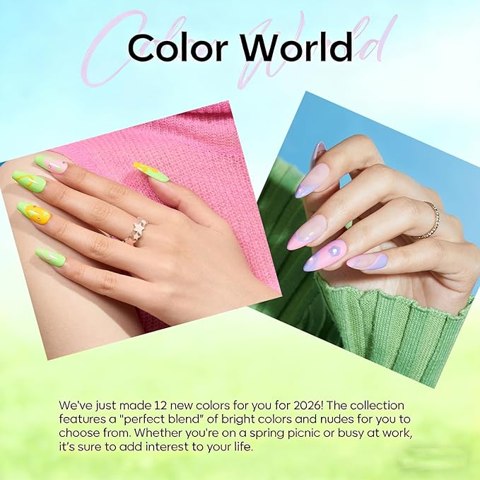 modelones Poly Gel Kit 12 Colors Rainbow Summer Bright Neon Poly Nail Extension Set Candy Red Yellow Builder Nail Gel Art Design Salon Professional Technician Tool Beauty Gifts for Women