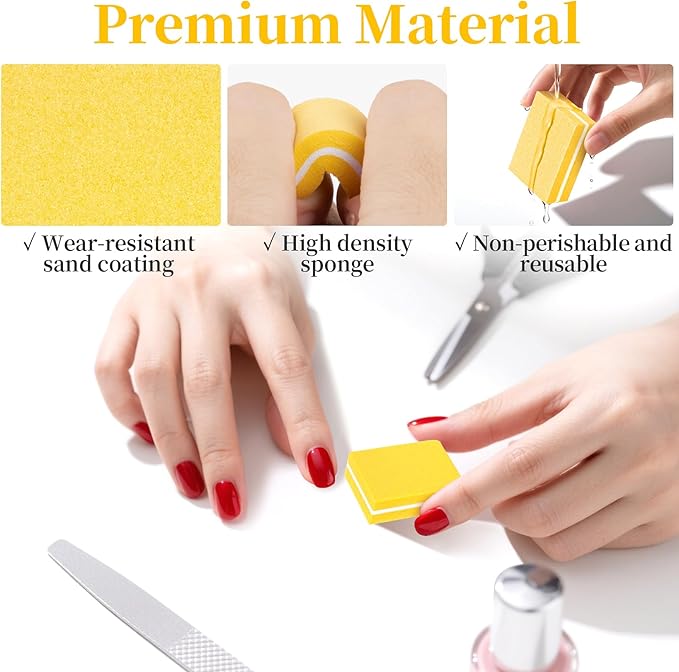 100 Mini Nail Buffers Block - 180/240 Grit Mini Buffing Block Fingernail Files Bulk Dual Grit Nail Files for Acrylic Gel Natural Nails Shaping Smoothing Manicure Pedicure Portable Nail Care Kit