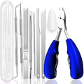 Upgraded 10PCS Ingrown Toenail Tools Kit, Nail Clippers for Thick & Ingrown Toenails Heavy Duty Professional Podiatrist Toenail Clippers Kits Stainless Steel, Suitable for Men, Women and Seniors(blue)