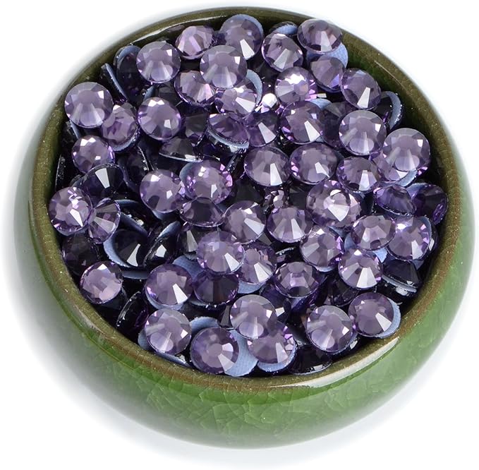 NCB 1440pcs Crystal Hotfix Rhinestone, Machine Cut Stone for Crafts Clothes Shoes Shirts Caps Decoration (Tanzanite, SS20 4.8mm)