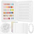 Nail Color Display Book Nail Swatch, 120 Colors Nail Polish Sample Display Book with Transparent Replacement Nails, Professional Nail Gel Color Card Book, No Need Pasting, No Need Glue