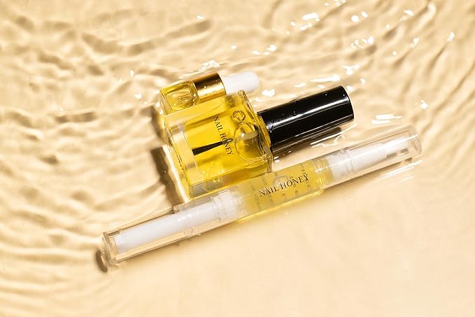 Twinkled T Nail Honey - Organic Nail Strengthening Treatment for Growth, Strength, & Moisture Nail Care Blend Cuticle Oil (Trio (Pen, Bottle, & Dropper))