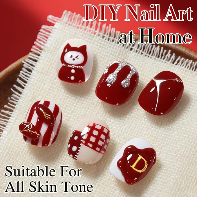 Double Rhythm 0.5 Oz Gel Nail Polish Neutral Natural Same Color Same Bottle Translucent Light Milky Pastel 15ML Manicure French Design Art DIY at Home (Brick Burgundy-A1502)