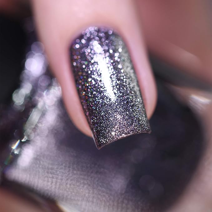 ILNP Carbon - Sleek Gunmetal Holographic Ultra Metallic Nail Polish