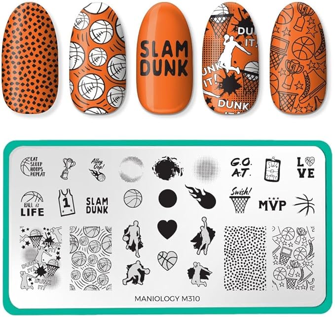 Maniology Game On Nail Stamping Plate Set, Sports-Inspired Manicures and Nail Art Designs