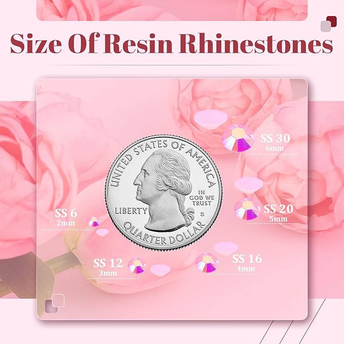 4000PCS 5mm Resin Jelly Rhinestones in Bulk (Light Pink AB), Bedazzling Flatback Crystals Rhinestones for Crafting DIY Nail Decoration, Gems Diomand Charms for Tumbler Shoes Clothing Fabric