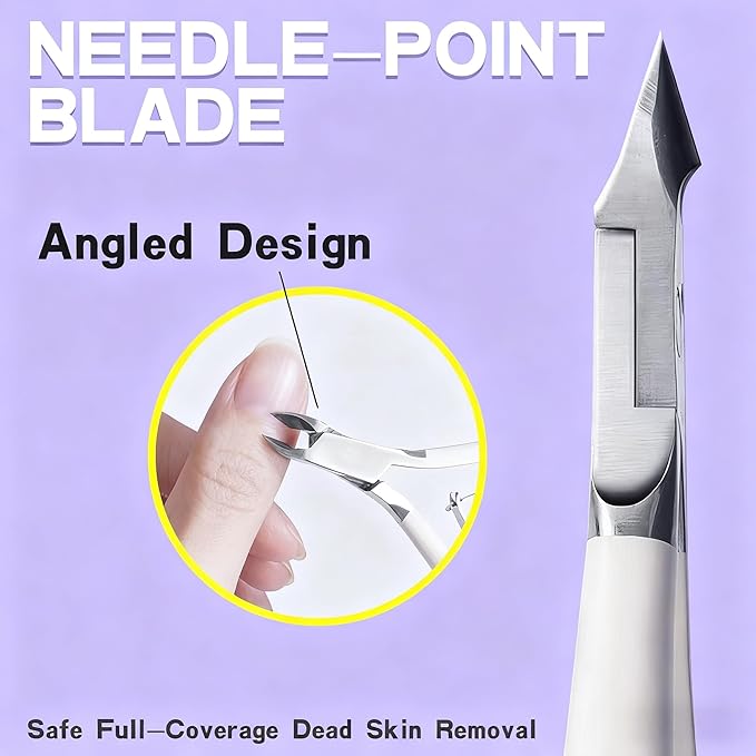 Kylara Cuticle Trimmer & Nippers,Stainless Steel Cuticle Cutter Clippers for Women, Rustproof Durable for Fingernails Toenails Manicure Pedicure,Corta Cuticulas Profesional Salon Home Use 1PCS