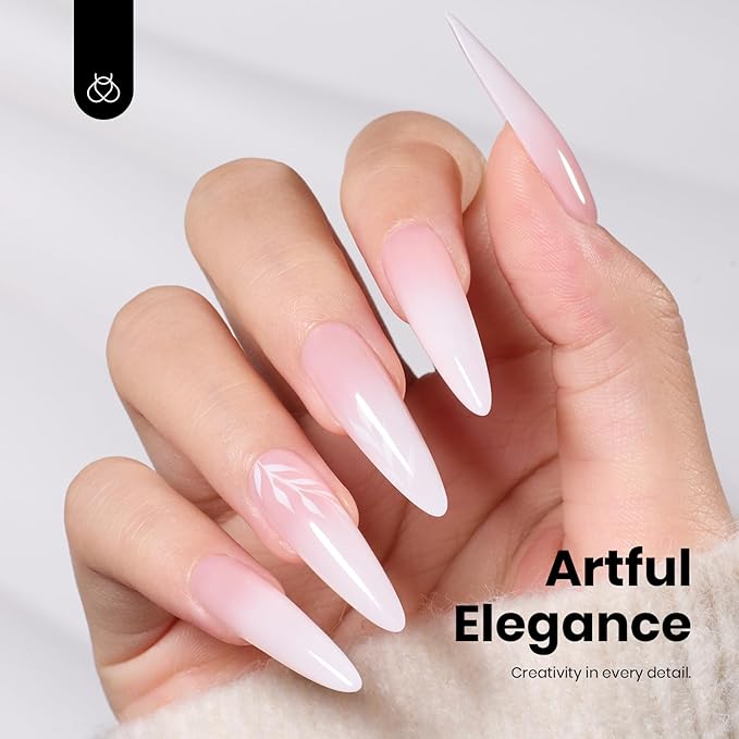Beetles White Gel Polish - Hema-Free French Gel Nail Polish High Gloss Spring Colors Soak Off Pure White Rhythm Nail Polish Nail Art Manicure Salon White Color Bottle
