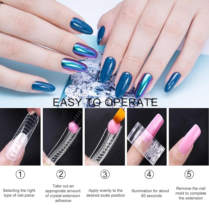 120 Pcs Poly Extension Gel Dual Nail Forms With Scale Builder Coffin Nail for Gel Manicure Art Design Salon DIY at Home (Long Dual Forms Set)
