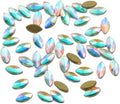 AD Beads Top Czech AB Crystal Flatback Rhinestone Nail Art Decoration Multi Shape (S05 Navette 3x6mm, 100 Pcs)