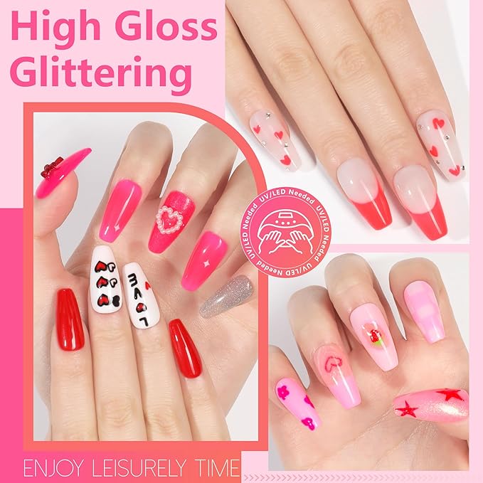 ABAC Solid Gel Nail Polish,Ombre Gel Nail Polish,Pat Paint Nail Gel,Spring&Summer Hema-free Soak Off 24 Color Gel Polish Kit with Double-Ended Nail Art Brush for Salon and Nail Art DIY at Home