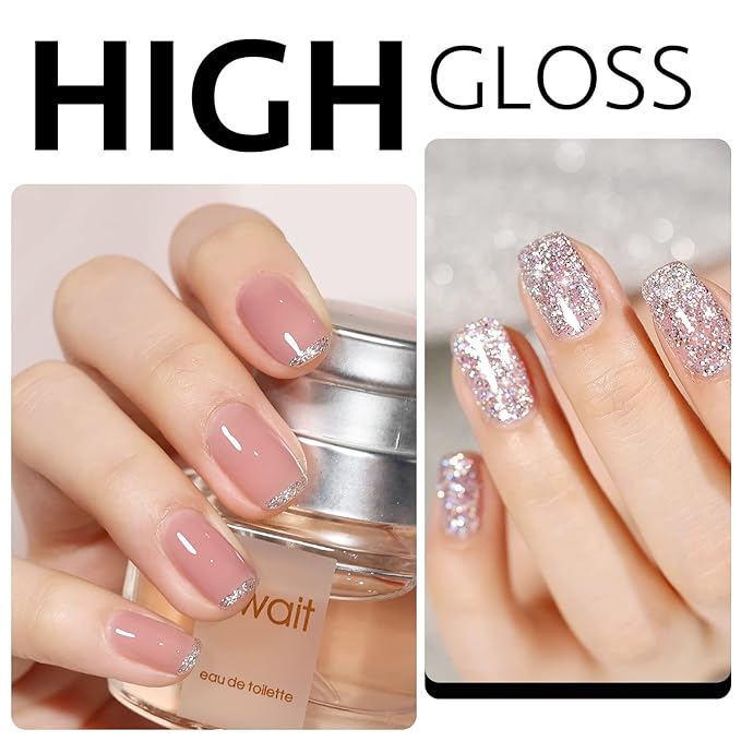 GAOY Top Coat for Gel Nail Polish, 16ml No Wipe Clear Finish, High Gloss Varnish for Long Lasting UV Nail Art DIY