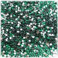 The Crafts Outlet 5,000pc Rhinestones Round 2mm Tiny for Nails - Flatback Emerald Green EGR