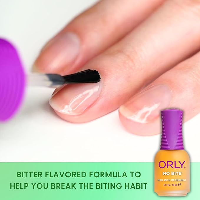 ORLY Nail Treatment No Bite | Nail Biting Deterrent & Bitter-Tasting Formula To Help Stop Adults And Children From Nail Biting | Vegan, Non-Toxic, Protects Manicured Nails (6Fl oz/18ml)