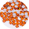 4500 Pcs SS6 2mm Flatback Rhinestones for Nails Art Crafts Glitter Round Gems Crystals DIY Clothes Shoes（Orange)