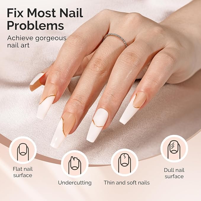 MelodySusie Hema Free Builder Nail Gel for Nails Thickening, 0.5 Fl Oz, Soak Off UV Extension Gel, Nail Art Design Salon DIY Manicure at Home for Women 2PCS