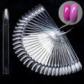 Medium Oval Nail Art Practice Tips, BORNBYME 100pcs Clear Nail Polish Swatch Sticks Tips Nail Sample Sticks for Gel Nail Polish Color Display