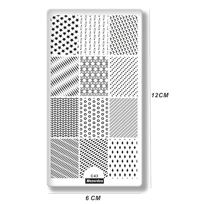 Mezerdoo 10pcs Nail Art Stamping Plate Skull Flower Mixed DIY Nails Image Stamp Stamping Plates Manicure Template for UV Gel Polish Painting