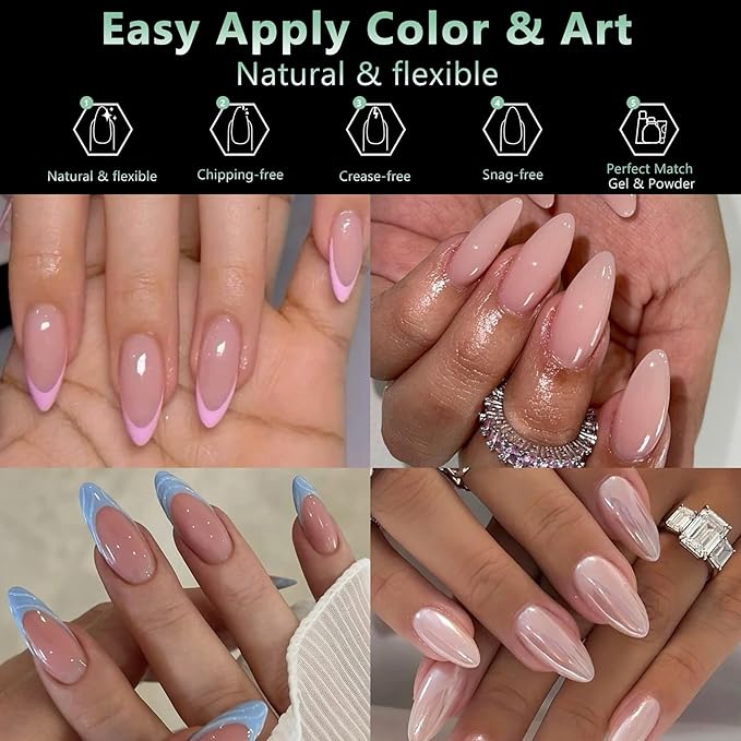 Medium Almond Nail Tips, 216pcs Acrylic Fake Nails Gel Nail Tips Soft, Full Cover Pre-Shaped Matte Clear Press on Nails for Extension, Diy at Home Manicure 12 Sizes