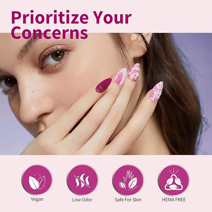 CANNI Deep Purple Red Gel Nail Polish, 1Pcs Dark Berry Purple Gel Polish Color Soak Off U V Nail Manicure Salon DIY at Home