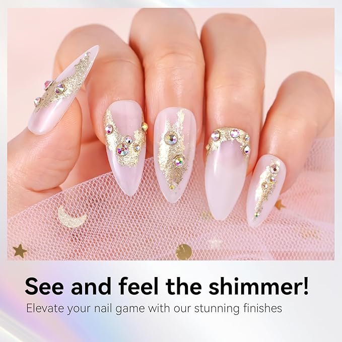 Makartt 3D Sculpting Gel for Nail Art: No Wipe UV Texture Gel, 5g Gold Fairy Aurora Powder Glitter Mud for Nails & Charms