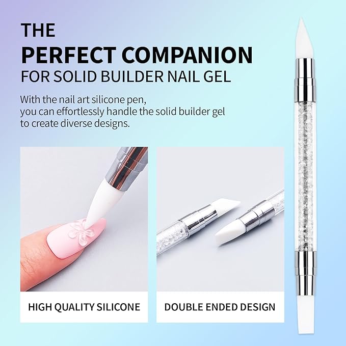 3D Gel Nail Art Kit-Green Aurora Solid Builder Gel for Nails 3D Sculpting Carving Building Modeling Hard Extension for Beginner DIY Salon at Home Cured Needed