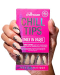 Chillhouse - Chill Tips, Press on Nails Kit - Très Dramatique (Almond) - 24 Nail Shapes & Sizes - Up to 2 Weeks of Wear - Customizable Fit - Reusable - Latina Founded & Women Owned - Beauty, Self Care