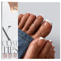 BTArtboxnails XCOATTIPS Toe Nail Tips - Lamp-Curable Sharp Square Brown Press On Toenails for Women, 150 Soak Off French Tip Toe Nail Extensions in 15 Sizes, Builder Gel & Top Coat Required