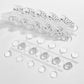 100Pcs Solid Round Nail Polish Swatches Display Cards Crystal Clear Glassy Nail Color Swatch Dots Chart Tips for Nail Salon Training Practicing Beginners Professional Supplies