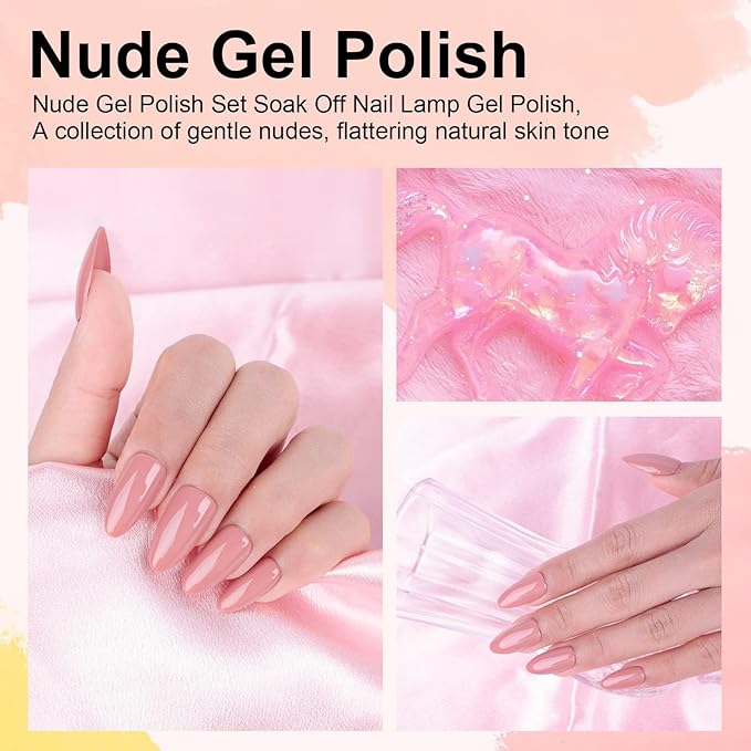 Imtiti Gel Nail Polish, 0.5 fl oz Mauve Pink gel polish Color Soak Off UV Lamp Nail Art Manicure Salon DIY Nail Design Decoration at Home Holiday Gifts for Women
