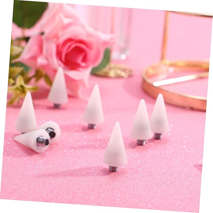 Beaupretty Nail Rhinestones Picker Wax Replacement Tips Point Drill Pen Head for Dual Ended Wax Nail DIY Art Decoration,10Pcs