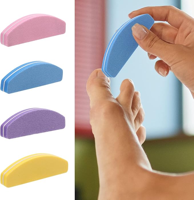 80 Count Mini Nail Buffers Kit, 100/180 Grit Buffing Blocks Small Nail Files for Acrylic and Natural Nails