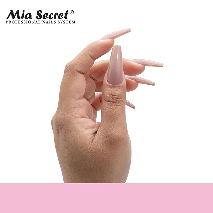 Mia Secret Soak off Soft Gel Nail Tip MADE IN USA for Salon and DIY (Cover Piel Canela, Coffin)