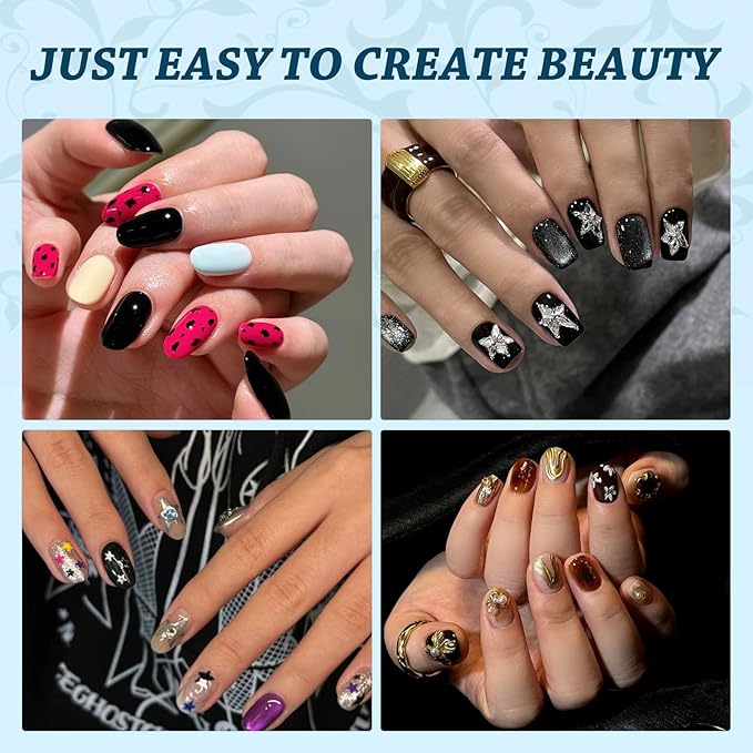 Lsnisni Fake Nail Tips, 576PC Gel Acrylic Nail Tips,Clear Short Round Press On Nails，Nail Supplies Suitable for Women or Girls to DIY Nails 12 Sizes For Your Choice!