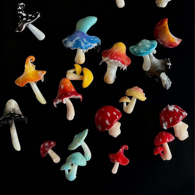 3D Mushroom Gel Nail Art Mold Arts Resin Fungus Molds for Accessories Supplies Pestle Silicone Tools Cute Nails Style