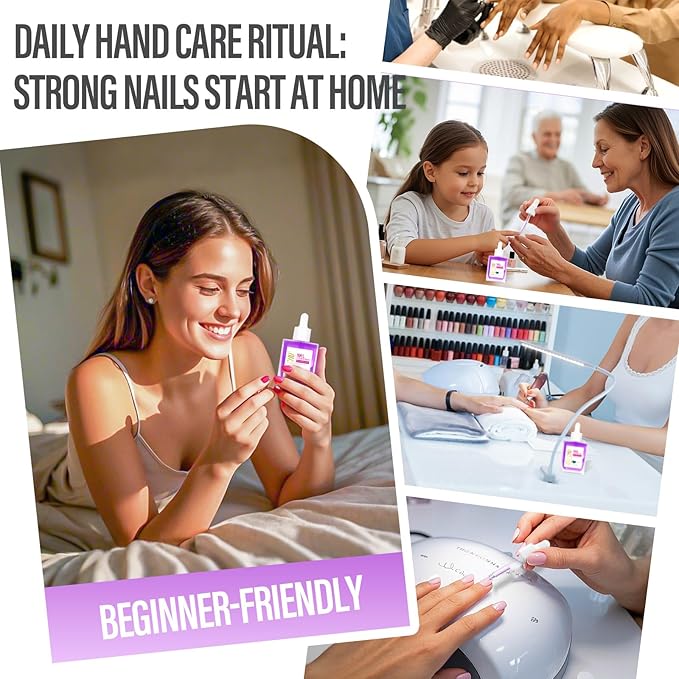 CHUCHU Nail Cuticle Oil Strengthener - Blueberry Scent Repair Growth Moisturizing Treatment - Natural Jojoba Vitamin B & E for Dry Cracked Nails