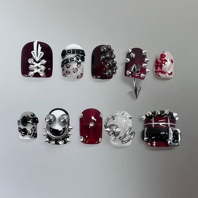 3D Rivet Gel Nail Art Mold Silicone Tools Nails Manicure Design Multiple Shapes Buckle Small Model Resin Zipper Molds for Accessories Supplies