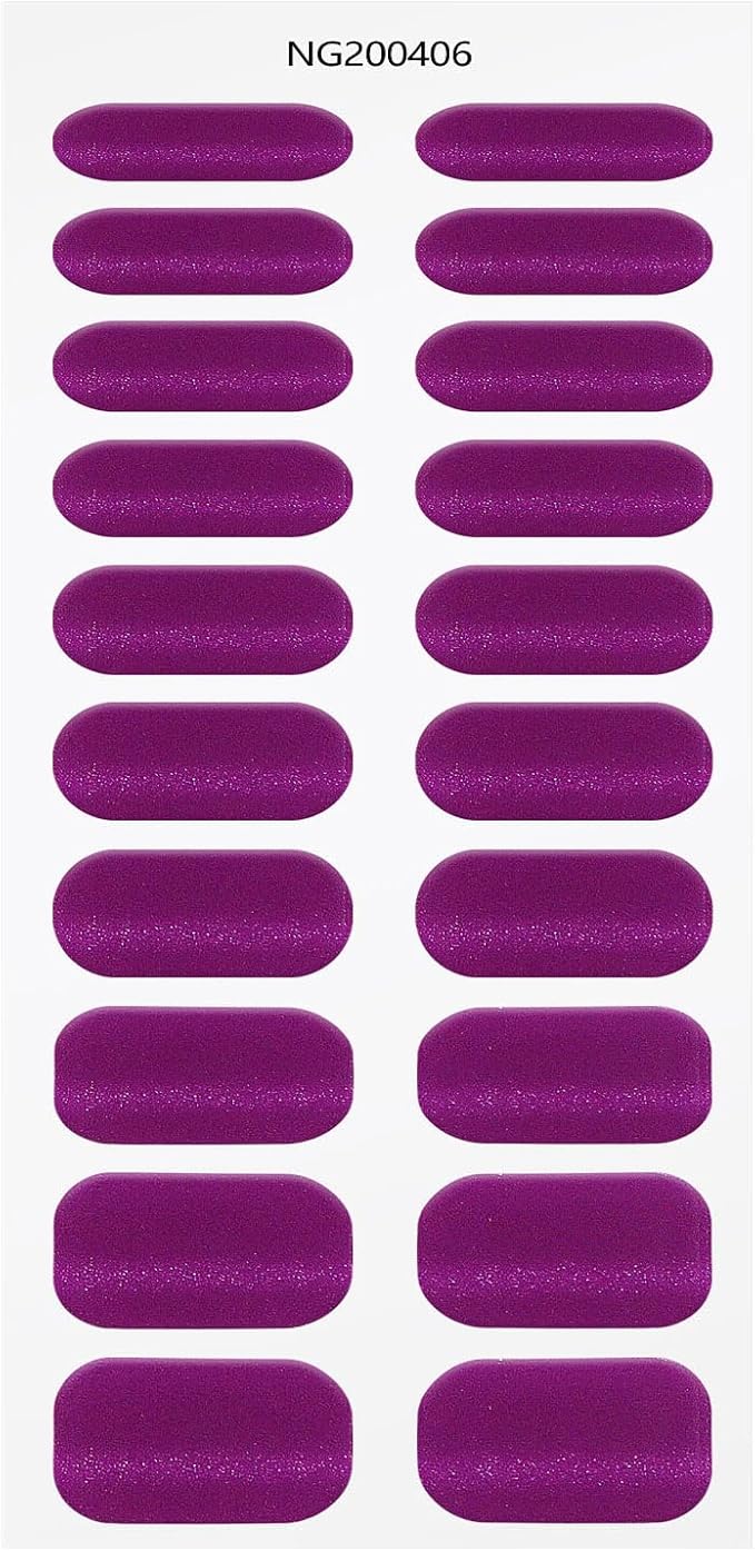 JMEOWIO Semi Cured Gel Nail Strips Purple Pink Cat Eye Gel Nail Stickers Nails Art Design Decoration Accessories