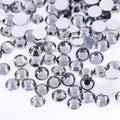 3000 Pieces SS6 2mm Flatback Rhinestones Clear Glass Round Gems Crystals for Nail Art DIY Crafts Clothes Shoes Bags （Light Grey）