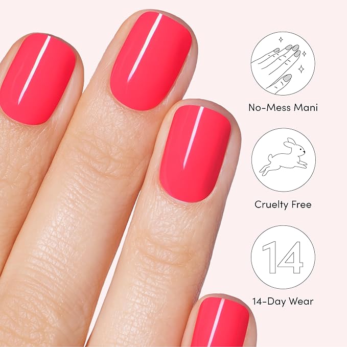 Dashing Diva Glaze Nail Strip Duo - Berry Bright Collection - Sonic & Suns Out Swirl - Long Lasting, Chip Resistant, Semi-Cured Gel Nail Strips - Contains 2 Colors