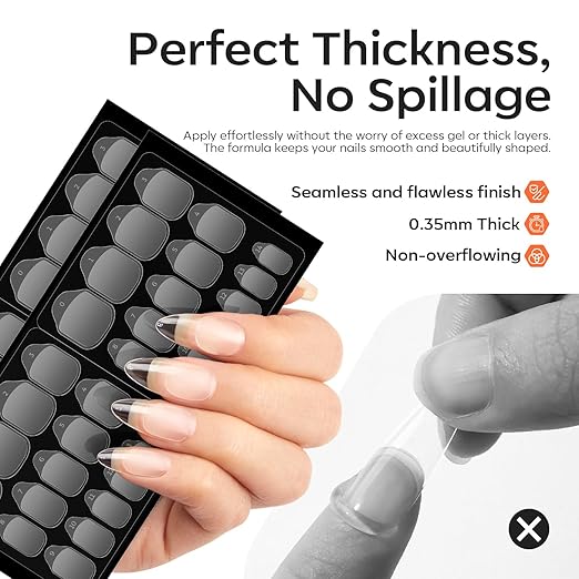 modelones Nail Glue Sticky Tabs for Press On Nails, Adhesive Tabs Jelly Nail Glue Waterproof Breathable for Kids 300pcs 10 Sheets