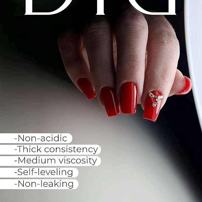 Didier Lab Premium Nail Builder Gel Clear - Strengthens Natural Nails - LED UV Builder Nail Gel - Hard Gel Nail Builder for Nail Repair and Nail Extensions 1.76 fl oz