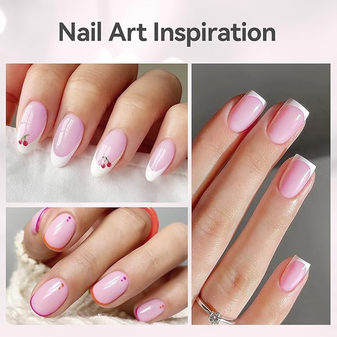 BORN PRETTY Builder Gel for Nails, 8-in-1 Milky Pink Clear Builder Nail Gel for Nail Apex and Gel Extension Strengthener, Nail GLue Gel Hard Gel Base Rhinestone Nail Glue Gel in a Bottle 15ml